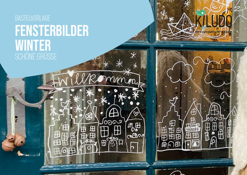 Bastelvorlage «Weihnachtliche Fensterbilder» von schönegrüsse.ch