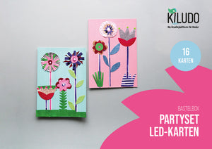 Party-Bastelbox mit 4-LED-Kartensets (insgesamt 16 Karten)