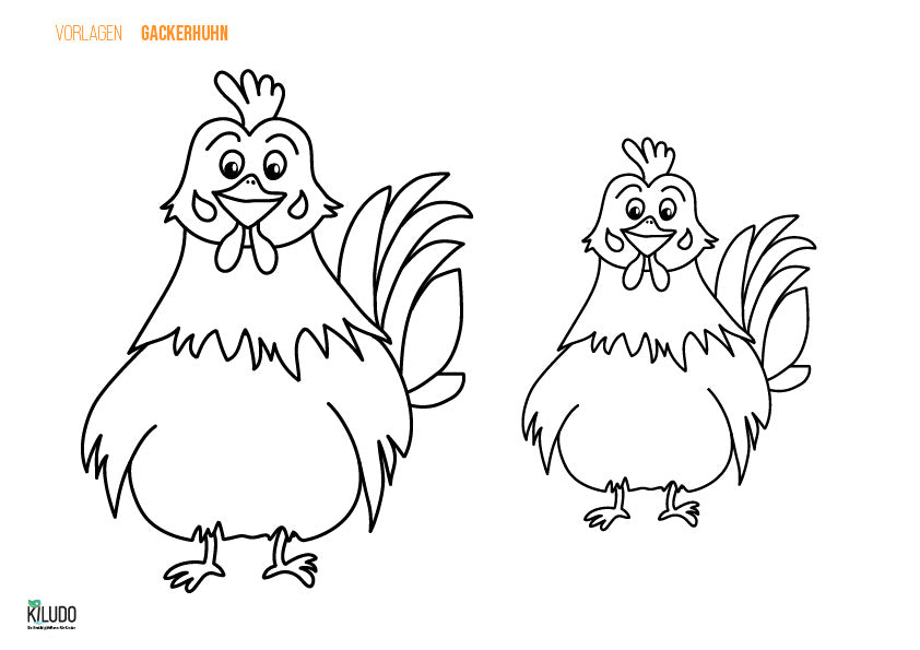 Bastelanleitung «Gackerhuhn»