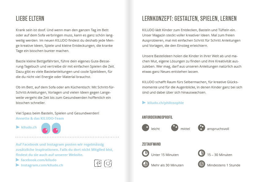 Bastelmagazine «Krank? Kreativ zu Hause»