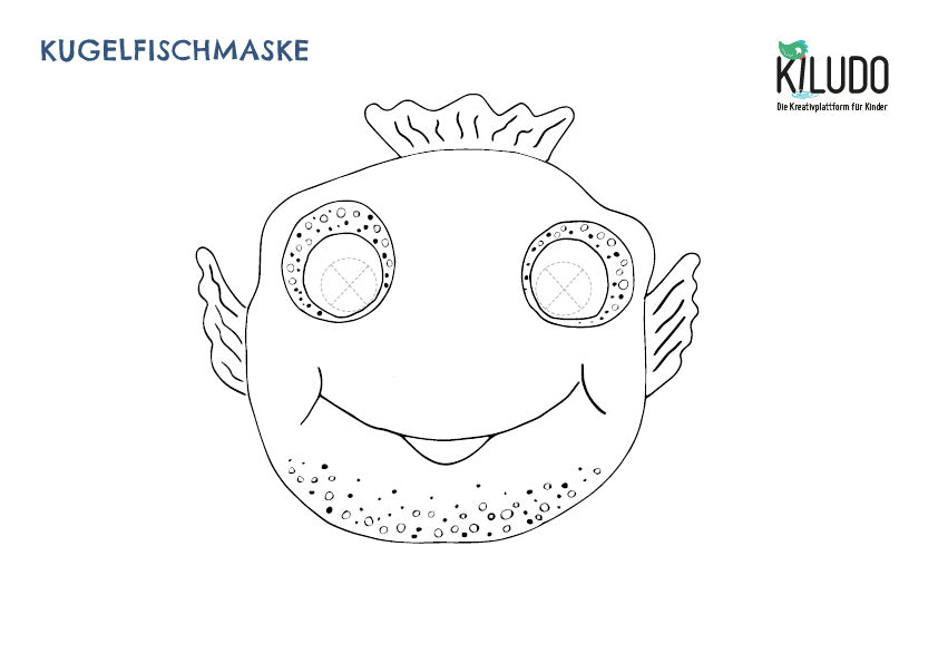 Vorlage Fisch- und Löwenmaske