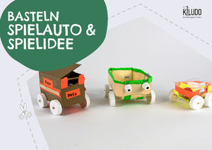 Kinder Spielauto Auto basteln Upcycling