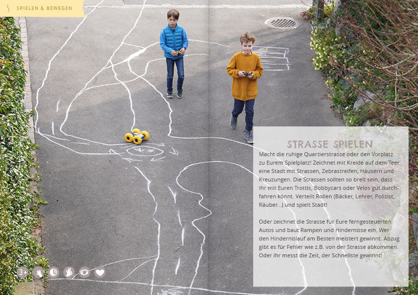 Kreidespiele Strasse Auto Stadt