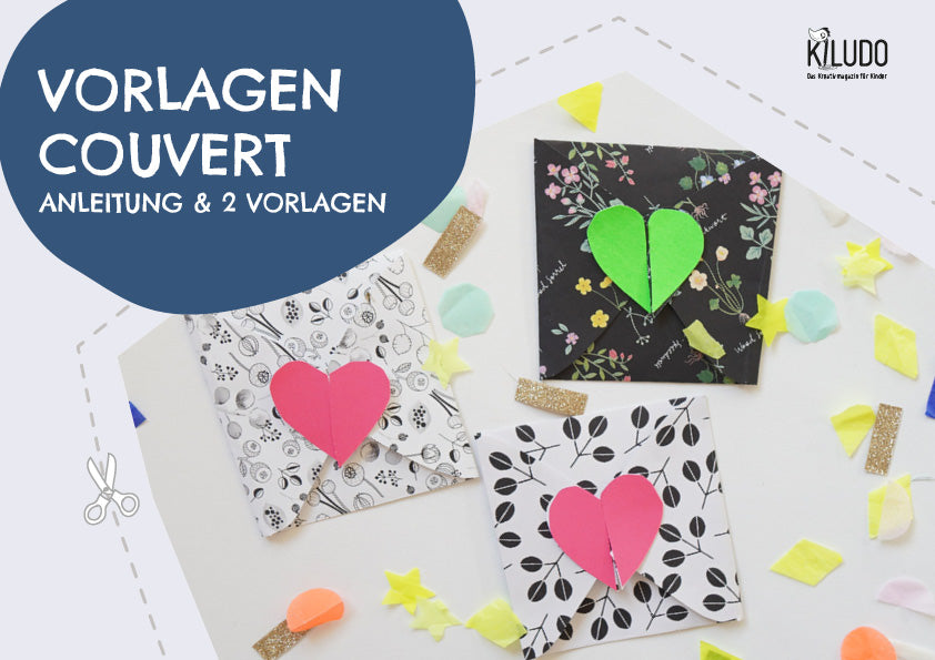 Bastelanleitung Couvert und Vorlagen