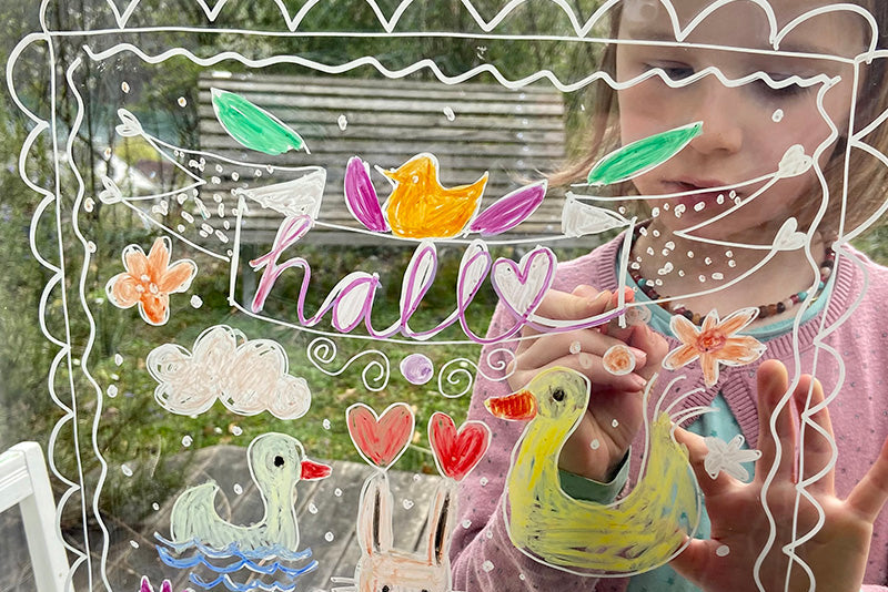 Bastelvorlage «Fensterbilder für Frühling und Ostern»