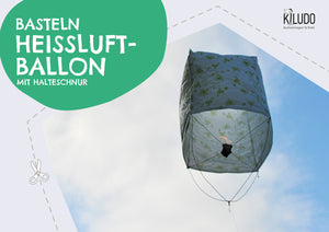 Heissluftballon mit Halteschnur